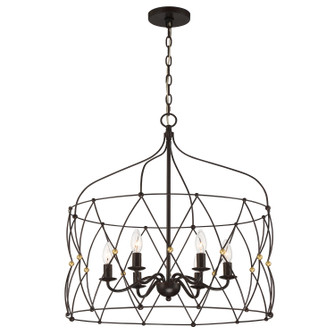 Zucca Six Light Chandelier in English Bronze / Antique Gold (60|ZUC-A9035-EB-GA)