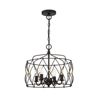 Zucca Four Light Pendant in English Bronze / Antique Gold (60|ZUC-A9030-EB-GA)