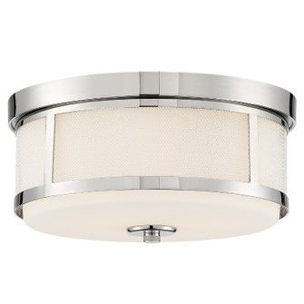 Trevor Two Light Flush Mount in Polished Nickel (60|TRV-A3802-PN)