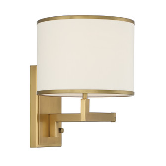 Madison One Light Wall Sconce in Aged Brass (60|MAD-B4101-AG)