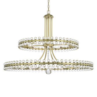 Clover 24 Light Chandelier in Aged Brass (60|CLO-8890-AG)