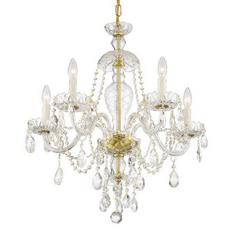 Candace Five Light Chandelier in Polished Brass (60|CAN-A1305-PB-CL-SAQ)