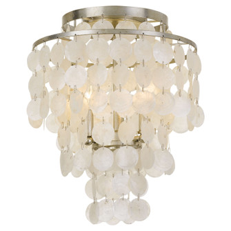 Brielle Three Light Flush Mount in Antique Silver (60|BRI-3003-SA)