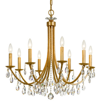 Bridgehampton Eight Light Chandelier in Antique Gold (60|8828-GA-CL-S)