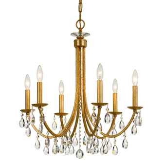 Bridgehampton Six Light Chandelier in Antique Gold (60|8826-GA-CL-MWP)