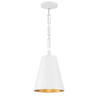 Alston Two Light Chandelier in Matte White + Antique Gold (60|8685-MT-GA)