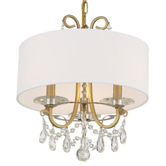 Othello Three Light Chandelier in Vibrant Gold (60|6623-VG-CL-S)