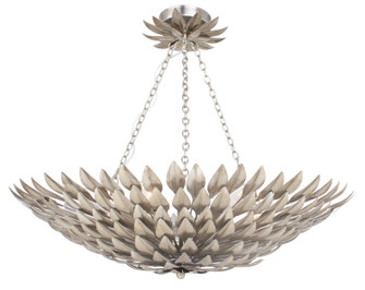 Broche Six Light Semi Flush Mount in Antique Silver (60|517-SA_CEILING)