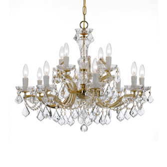 Maria Theresa 12 Light Chandelier in Gold (60|4479-GD-CL-S)