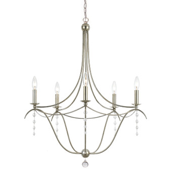 Metro Five Light Chandelier in Antique Silver (60|435-SA)