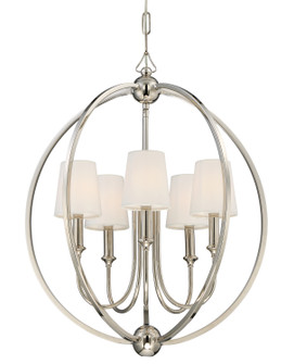 Sylvan Five Light Chandelier in Polished Nickel (60|2247-PN)