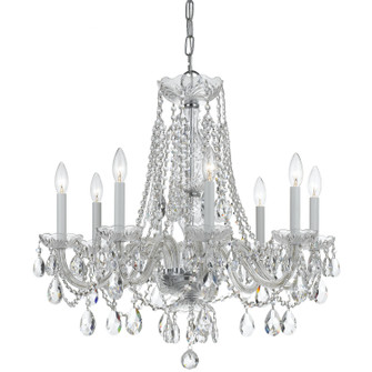 Traditional Crystal Eight Light Chandelier in Polished Chrome (60|1138-CH-CL-MWP)