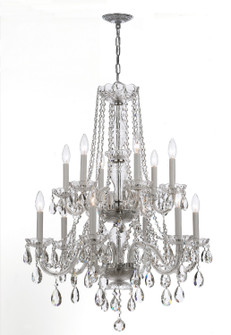 Traditional Crystal 12 Light Chandelier in Polished Chrome (60|1137-CH-CL-SAQ)