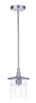 Canon One Light Outdoor Pendant in Satin Aluminum (46|ZA3611-SA)