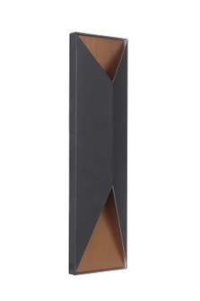 Peak LED Outdoor Pocket Sconce in Textured Black / Satin Brass (46|Z3422-TBSB-LED)