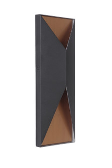 Peak LED Outdoor Pocket Sconce in Textured Black / Satin Brass (46|Z3412-TBSB-LED)