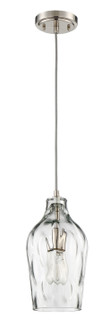 Pendant One Light Mini Pendant in Brushed Polished Nickel (46|P725BNK1)