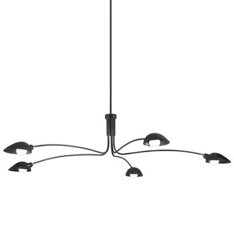 Leo Five Light Chandelier in Soft Black (67|F7815-SBK)