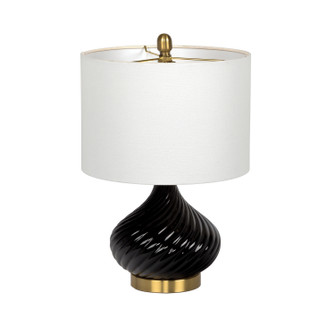 Table Lamp One Light Table Lamp in Gloss Black Antique Brass (46|86216)