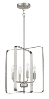 Stowe Four Light Foyer Pendant in Brushed Polished Nickel (46|56034-BNK)