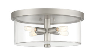 Hailie Four Light Flushmount in Satin Nickel (46|55684-SN)