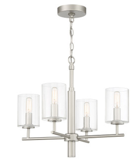 Hailie Four Light Chandelier in Satin Nickel (46|55624-SN)