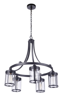 Elliot Five Light Chandelier in Flat Black (46|55325-FB)