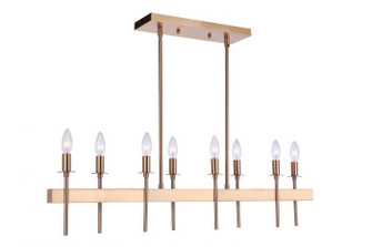 Larrson Eight Light Island Pendant in Satin Brass (46|54378-SB)