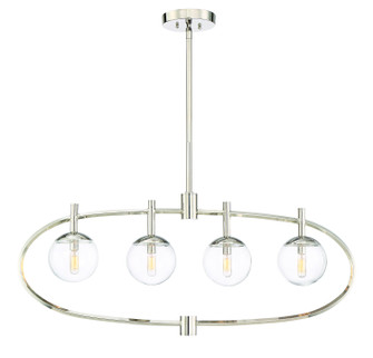 Piltz Four Light Island Pendant in Polished Nickel (46|45574-PLN)