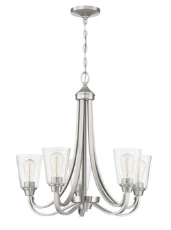 Grace Five Light Chandelier in Brushed Polished Nickel (46|41925-BNK-CS)