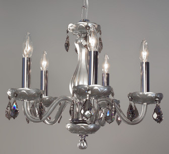 Monaco Five Light Chandelier in Silver Painted (92|82045 SIL SMK)