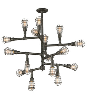 Conduit 16 Light Chandelier in Old Silver (67|F3818)