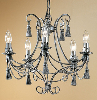 Rope and Tassel Five Light Chandelier in Pewter (92|4035 PTR)