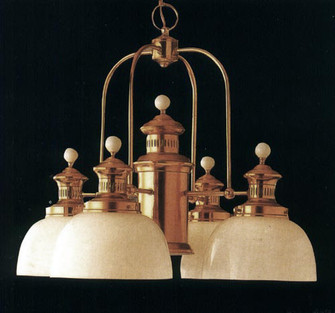 Capetown Five Light Chandelier in Polished Brass (92|3034 PB)