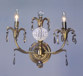 Sharon Two Light Wall Sconce in Antique Brass (92|16112 ABR SMK)
