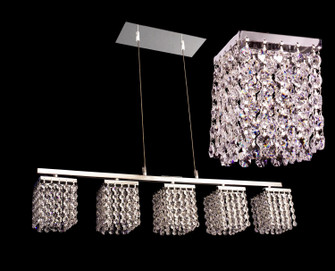 Bedazzle Five Light Linear Chandelier in Chrome (92|16105 CP)