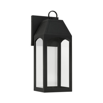 Burton One Light Outdoor Wall Lantern in Black (65|946311BK-GL)