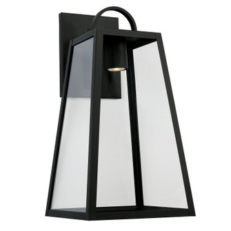 Leighton One Light Outdoor Wall Lantern in Black (65|943713BK-GL)