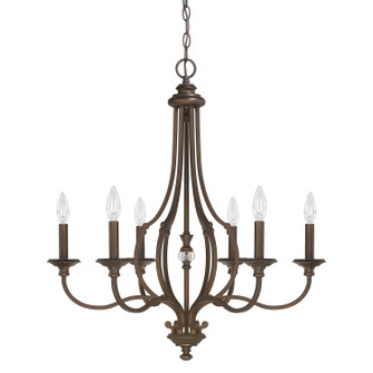 Leigh Six Light Chandelier in Burnished Bronze (65|4706BB-000)