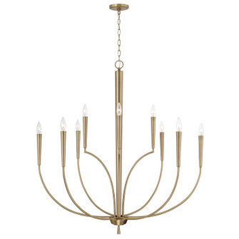 Holden Ten Light Chandelier in Aged Brass (65|445901AD)