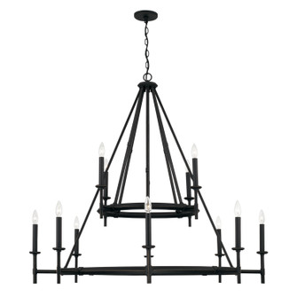 Ogden 12 Light Chandelier in Brushed Black Iron (65|445201IH)