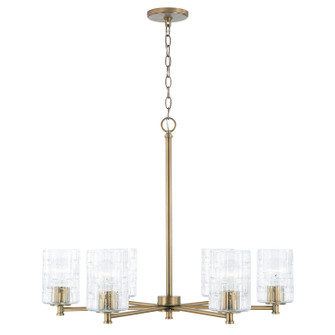 Emerson Six Light Chandelier in Aged Brass (65|441361AD-491)