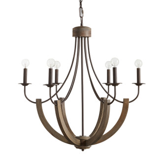 Tybee Six Light Chandelier in Nordic Grey (65|429161NG)