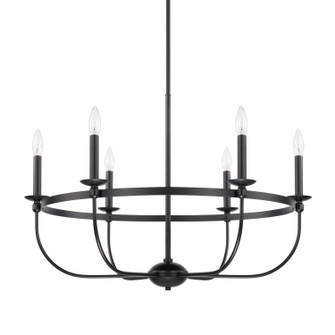 Rylann Six Light Chandelier in Matte Black (65|425161MB)