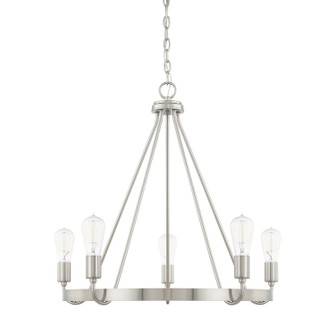 Tanner Five Light Chandelier in Brushed Nickel (65|420061BN)