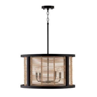 Rico Four Light Pendant in Flat Black (65|344061FK)