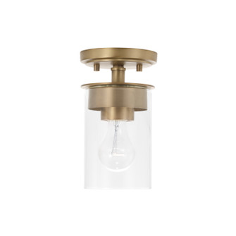 Mason One Light Semi Flush Mount in Aged Brass (65|246811AD-532)