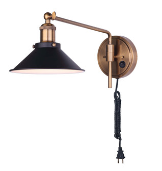 Tally One Light Wall Sconce in Matte Black And Gold (387|IWF1017A01BKG)