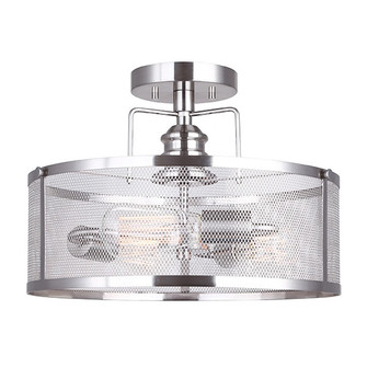 Beckett Three Light Semi Flush Mount in Brushed Nickel (387|ISF626A03BN)