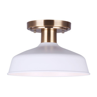 Bello One Light Semi Flush Mount in Gold And White (387|ISF1055A01GDW)